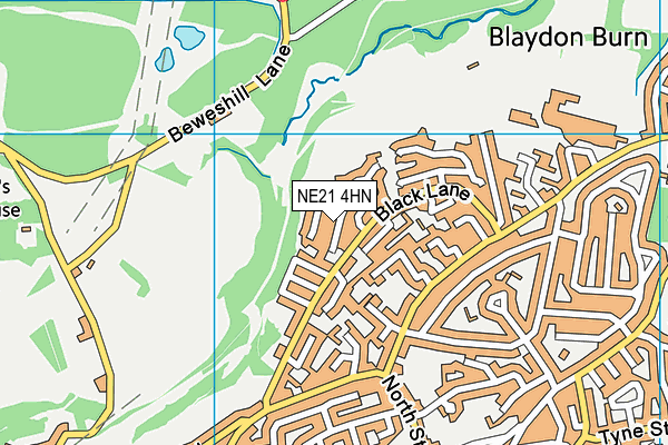 NE21 4HN map - OS VectorMap District (Ordnance Survey) NE21 4HN map - OS VectorMap District (Ordnance Survey)