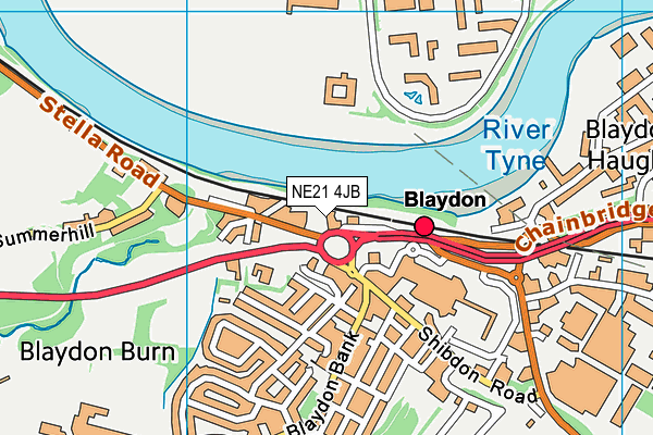 NE21 4JB map - OS VectorMap District (Ordnance Survey) NE21 4JB map - OS VectorMap District (Ordnance Survey)