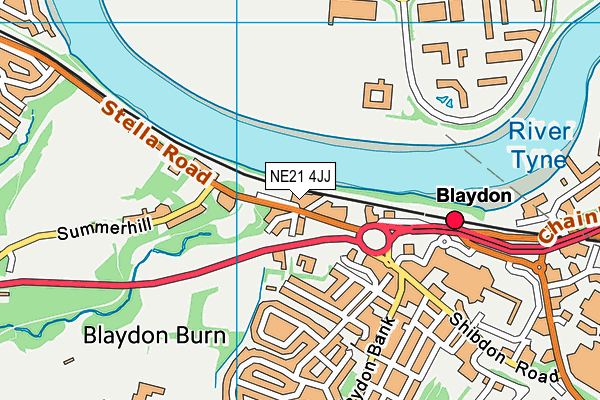 NE21 4JJ map - OS VectorMap District (Ordnance Survey) NE21 4JJ map - OS VectorMap District (Ordnance Survey)