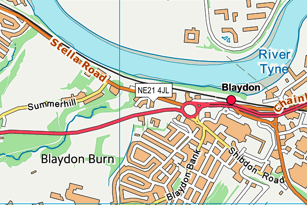 NE21 4JL map - OS VectorMap District (Ordnance Survey) NE21 4JL map - OS VectorMap District (Ordnance Survey)