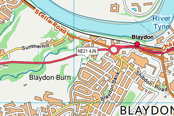 NE21 4JN map - OS VectorMap District (Ordnance Survey) NE21 4JN map - OS VectorMap District (Ordnance Survey)