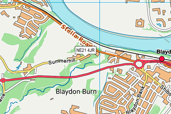 NE21 4JR map - OS VectorMap District (Ordnance Survey) NE21 4JR map - OS VectorMap District (Ordnance Survey)