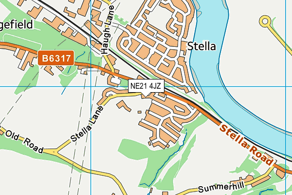NE21 4JZ map - OS VectorMap District (Ordnance Survey) NE21 4JZ map - OS VectorMap District (Ordnance Survey)