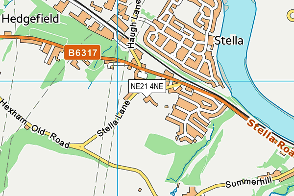 NE21 4NE map - OS VectorMap District (Ordnance Survey)