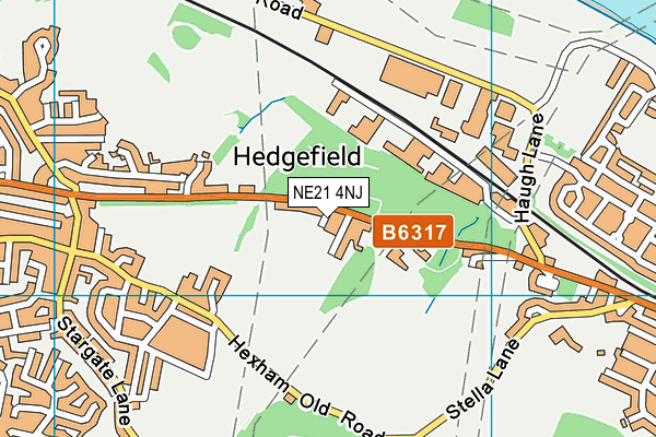 NE21 4NJ map - OS VectorMap District (Ordnance Survey)