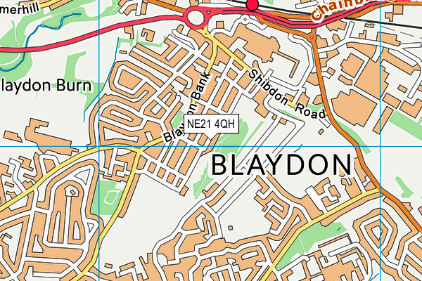 NE21 4QH map - OS VectorMap District (Ordnance Survey)