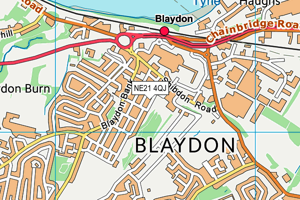 NE21 4QJ map - OS VectorMap District (Ordnance Survey)