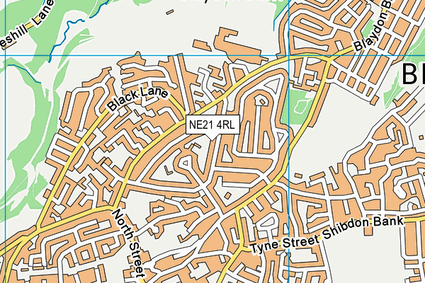 NE21 4RL map - OS VectorMap District (Ordnance Survey) NE21 4RL map - OS VectorMap District (Ordnance Survey)