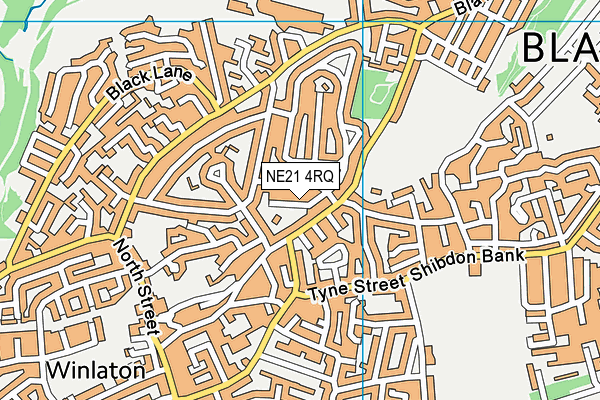 NE21 4RQ map - OS VectorMap District (Ordnance Survey) NE21 4RQ map - OS VectorMap District (Ordnance Survey)