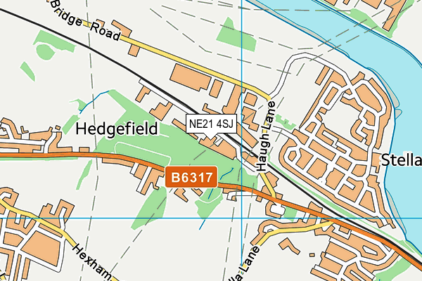 NE21 4SJ map - OS VectorMap District (Ordnance Survey) NE21 4SJ map - OS VectorMap District (Ordnance Survey)