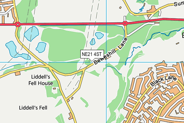 NE21 4ST map - OS VectorMap District (Ordnance Survey) NE21 4ST map - OS VectorMap District (Ordnance Survey)