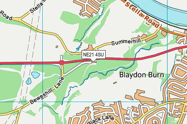 NE21 4SU map - OS VectorMap District (Ordnance Survey) NE21 4SU map - OS VectorMap District (Ordnance Survey)