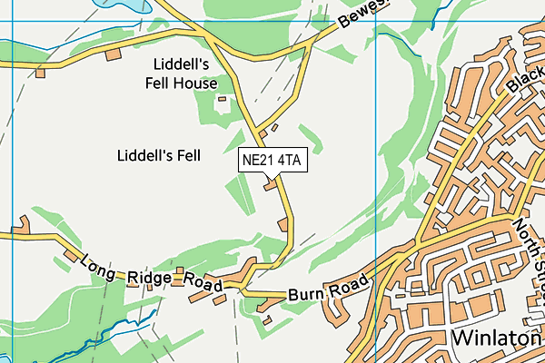 NE21 4TA map - OS VectorMap District (Ordnance Survey)