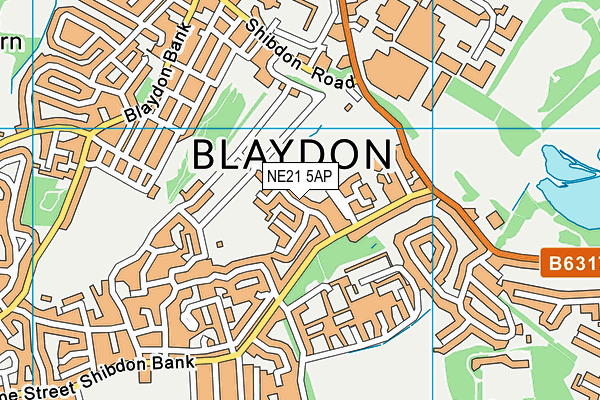 NE21 5AP map - OS VectorMap District (Ordnance Survey) NE21 5AP map - OS VectorMap District (Ordnance Survey)