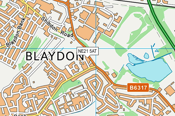NE21 5AT map - OS VectorMap District (Ordnance Survey)