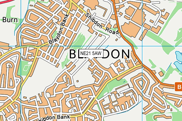 NE21 5AW map - OS VectorMap District (Ordnance Survey) NE21 5AW map - OS VectorMap District (Ordnance Survey)