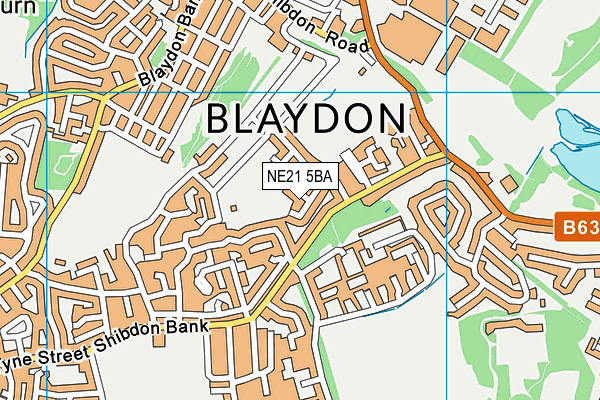 NE21 5BA map - OS VectorMap District (Ordnance Survey) NE21 5BA map - OS VectorMap District (Ordnance Survey)