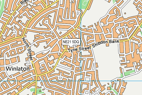 NE21 5DQ map - OS VectorMap District (Ordnance Survey)