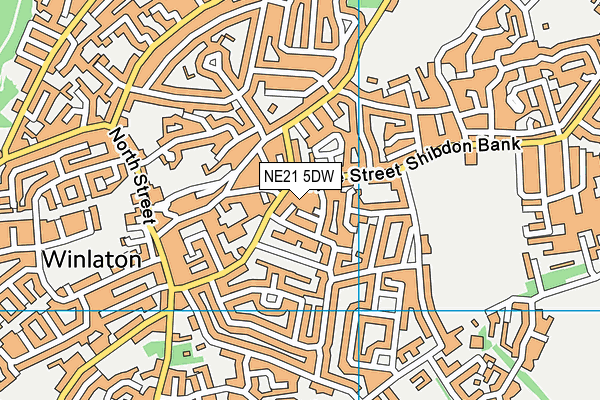 NE21 5DW map - OS VectorMap District (Ordnance Survey) NE21 5DW map - OS VectorMap District (Ordnance Survey)