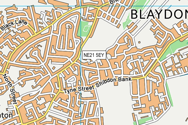 NE21 5EY map - OS VectorMap District (Ordnance Survey) NE21 5EY map - OS VectorMap District (Ordnance Survey)