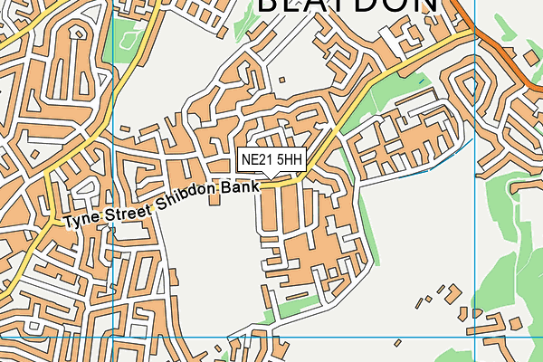 NE21 5HH map - OS VectorMap District (Ordnance Survey) NE21 5HH map - OS VectorMap District (Ordnance Survey)