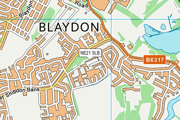 NE21 5LB map - OS VectorMap District (Ordnance Survey) NE21 5LB map - OS VectorMap District (Ordnance Survey)