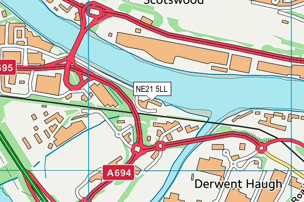 NE21 5LL map - OS VectorMap District (Ordnance Survey) NE21 5LL map - OS VectorMap District (Ordnance Survey)