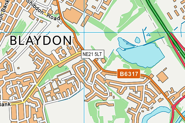 NE21 5LT map - OS VectorMap District (Ordnance Survey) NE21 5LT map - OS VectorMap District (Ordnance Survey)