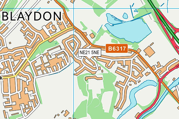 NE21 5NE map - OS VectorMap District (Ordnance Survey) NE21 5NE map - OS VectorMap District (Ordnance Survey)