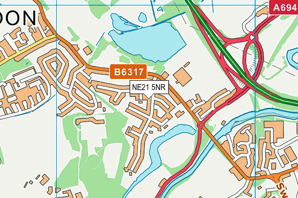 NE21 5NR map - OS VectorMap District (Ordnance Survey) NE21 5NR map - OS VectorMap District (Ordnance Survey)