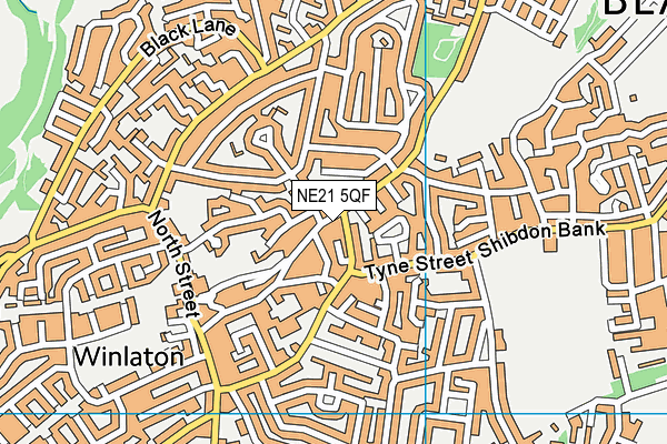 NE21 5QF map - OS VectorMap District (Ordnance Survey) NE21 5QF map - OS VectorMap District (Ordnance Survey)