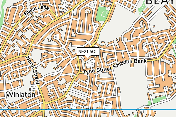 NE21 5QL map - OS VectorMap District (Ordnance Survey) NE21 5QL map - OS VectorMap District (Ordnance Survey)