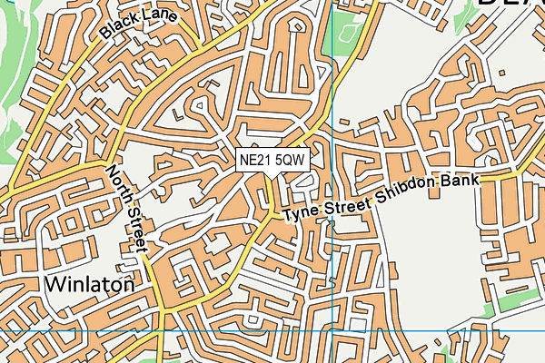 NE21 5QW map - OS VectorMap District (Ordnance Survey) NE21 5QW map - OS VectorMap District (Ordnance Survey)