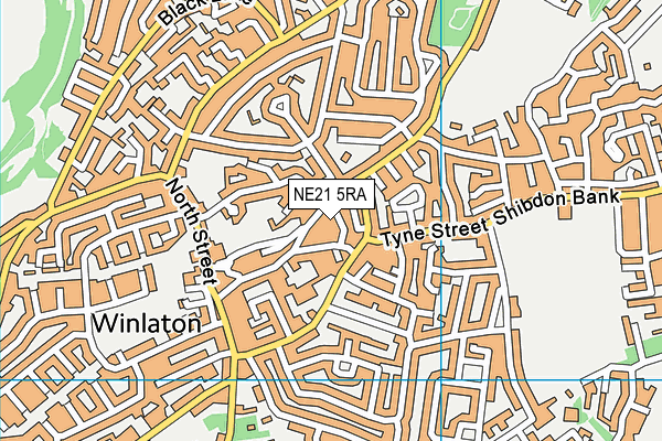 NE21 5RA map - OS VectorMap District (Ordnance Survey) NE21 5RA map - OS VectorMap District (Ordnance Survey)