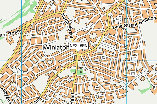 NE21 5RN map - OS VectorMap District (Ordnance Survey) NE21 5RN map - OS VectorMap District (Ordnance Survey)