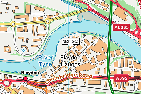 NE21 5RZ map - OS VectorMap District (Ordnance Survey)
