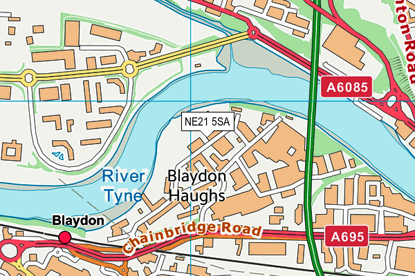 NE21 5SA map - OS VectorMap District (Ordnance Survey)