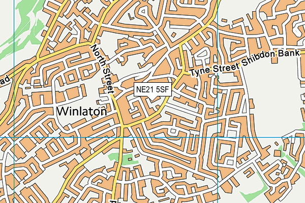 NE21 5SF map - OS VectorMap District (Ordnance Survey) NE21 5SF map - OS VectorMap District (Ordnance Survey)