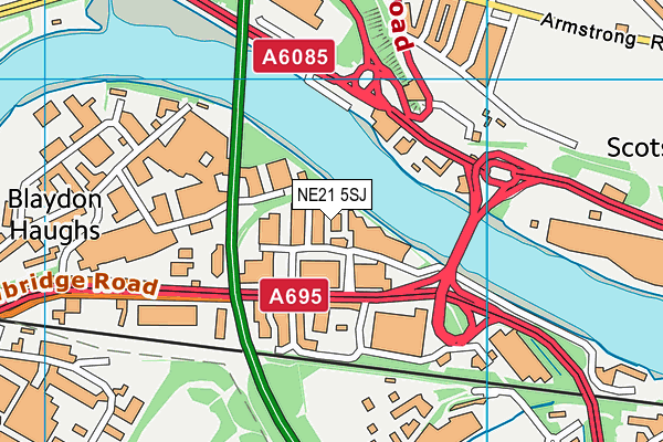 NE21 5SJ map - OS VectorMap District (Ordnance Survey) NE21 5SJ map - OS VectorMap District (Ordnance Survey)