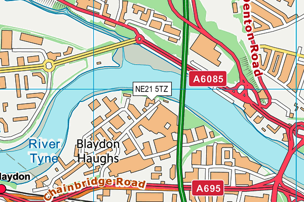 NE21 5TZ map - OS VectorMap District (Ordnance Survey) NE21 5TZ map - OS VectorMap District (Ordnance Survey)