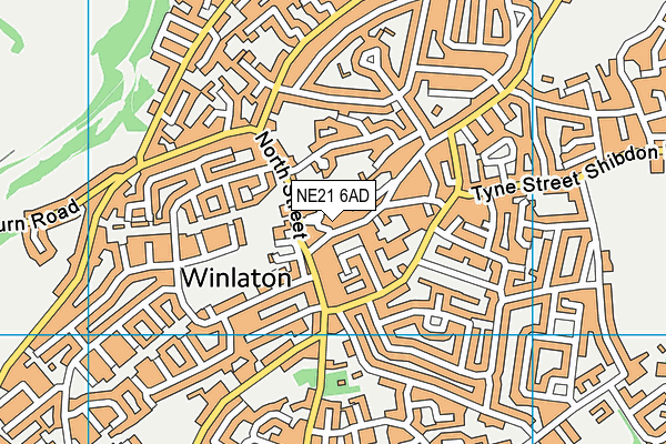 NE21 6AD map - OS VectorMap District (Ordnance Survey) NE21 6AD map - OS VectorMap District (Ordnance Survey)