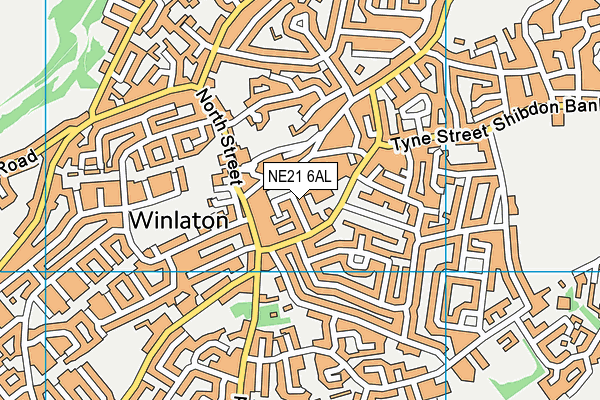 NE21 6AL map - OS VectorMap District (Ordnance Survey) NE21 6AL map - OS VectorMap District (Ordnance Survey)