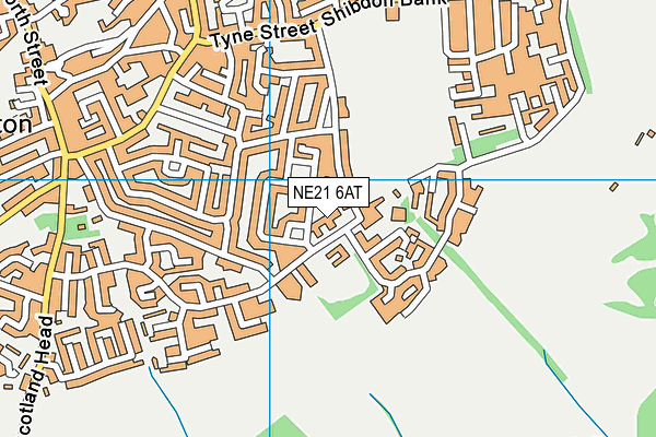 NE21 6AT map - OS VectorMap District (Ordnance Survey) NE21 6AT map - OS VectorMap District (Ordnance Survey)