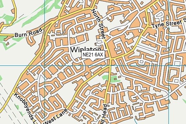 NE21 6AX map - OS VectorMap District (Ordnance Survey) NE21 6AX map - OS VectorMap District (Ordnance Survey)