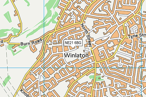 NE21 6BG map - OS VectorMap District (Ordnance Survey) NE21 6BG map - OS VectorMap District (Ordnance Survey)