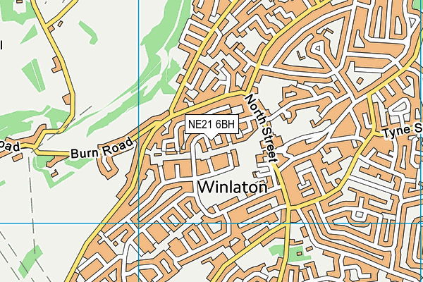 NE21 6BH map - OS VectorMap District (Ordnance Survey) NE21 6BH map - OS VectorMap District (Ordnance Survey)