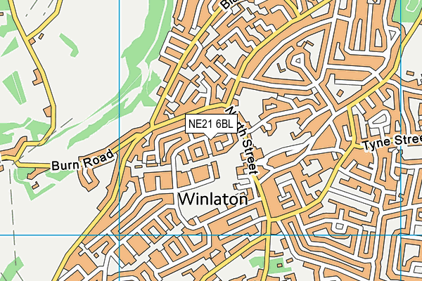 NE21 6BL map - OS VectorMap District (Ordnance Survey) NE21 6BL map - OS VectorMap District (Ordnance Survey)
