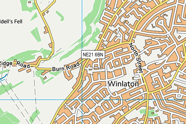 NE21 6BN map - OS VectorMap District (Ordnance Survey) NE21 6BN map - OS VectorMap District (Ordnance Survey)