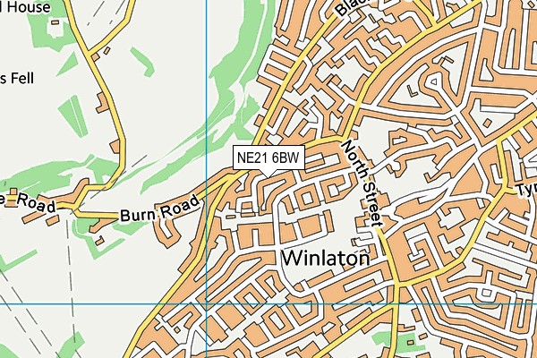 NE21 6BW map - OS VectorMap District (Ordnance Survey) NE21 6BW map - OS VectorMap District (Ordnance Survey)