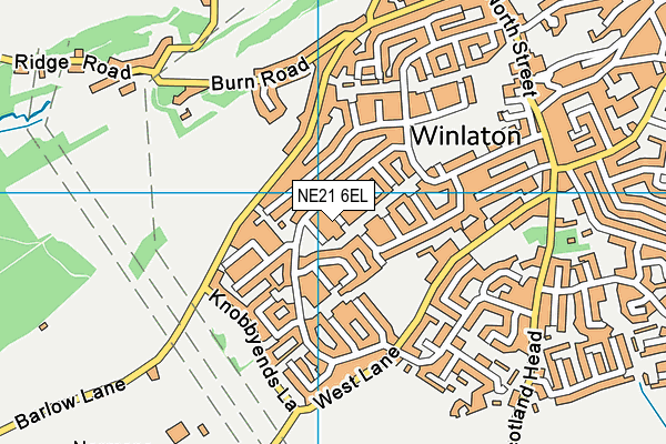 NE21 6EL map - OS VectorMap District (Ordnance Survey)